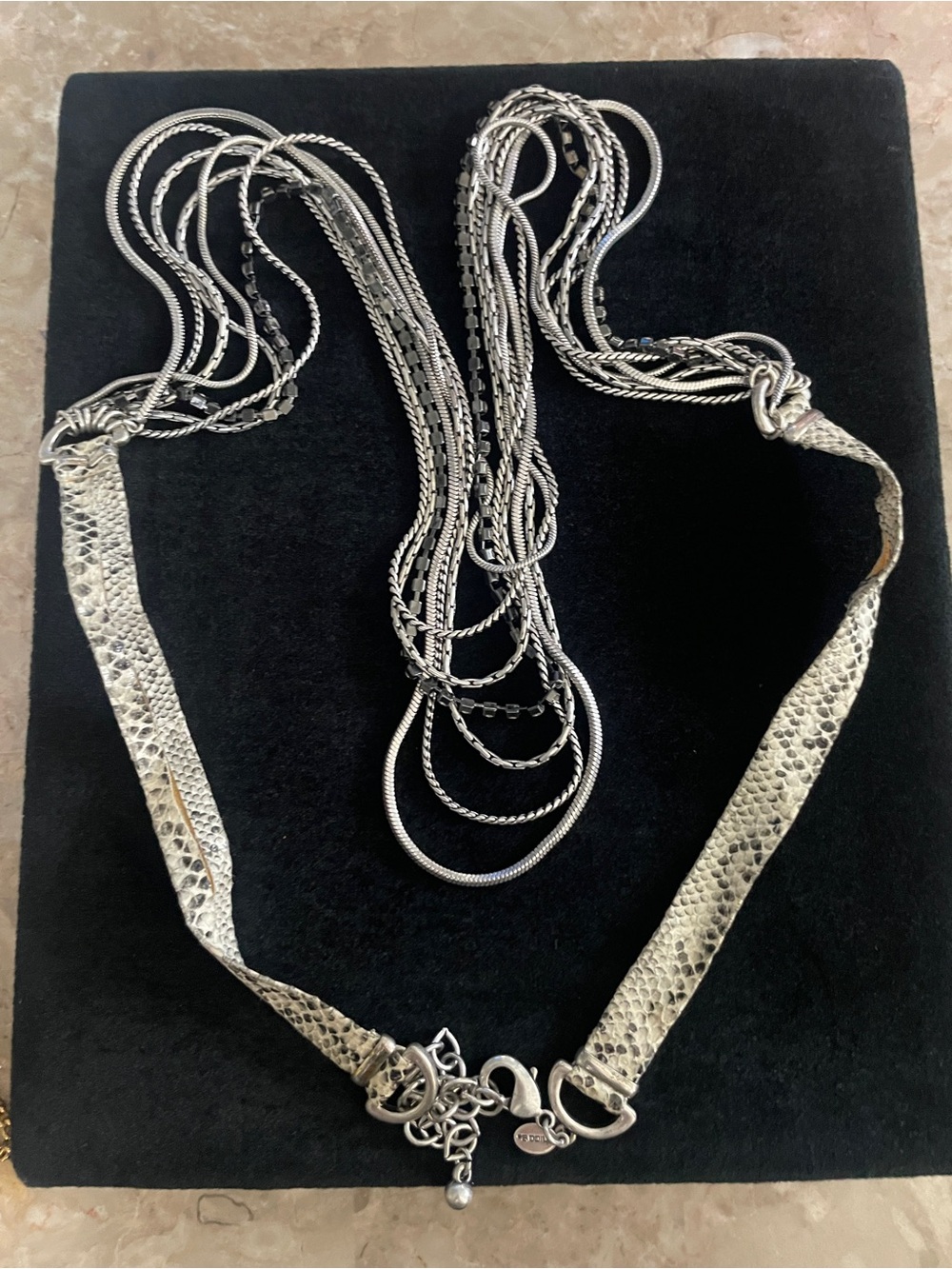 Vintage CHICOS Multi-Strand Silver Tone Women’s Belt  - Classic Layered Design